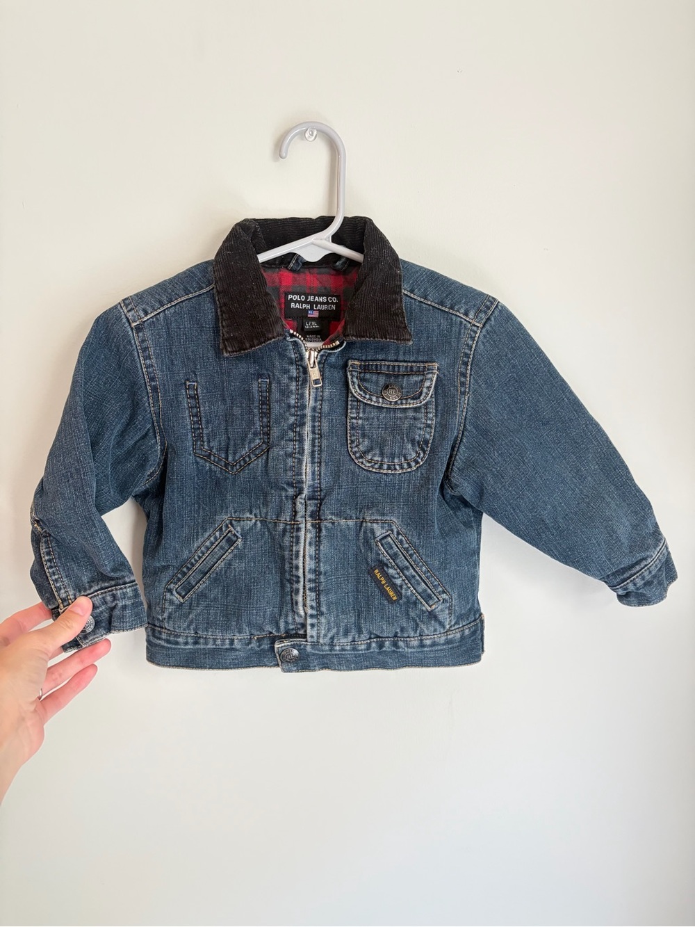 Vintage polo Ralph Lauren barn jacket 12-24 mo denim